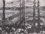 Красноярская ГЭС - М.Греку 1975 Смешанная техника