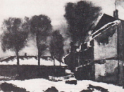 Мокрый снег - А.Морозов 1938.Масло