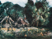 На краю деревни - А.Морозов 1936.Масло